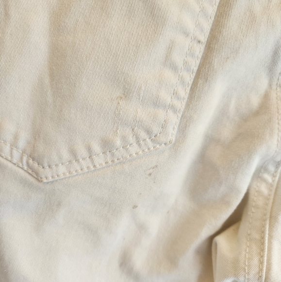 Mickey Mouse Mid-Rise Slightly Destressed Ankle-Lengt White Denim Empossed Jeans - Picture 7 of 9